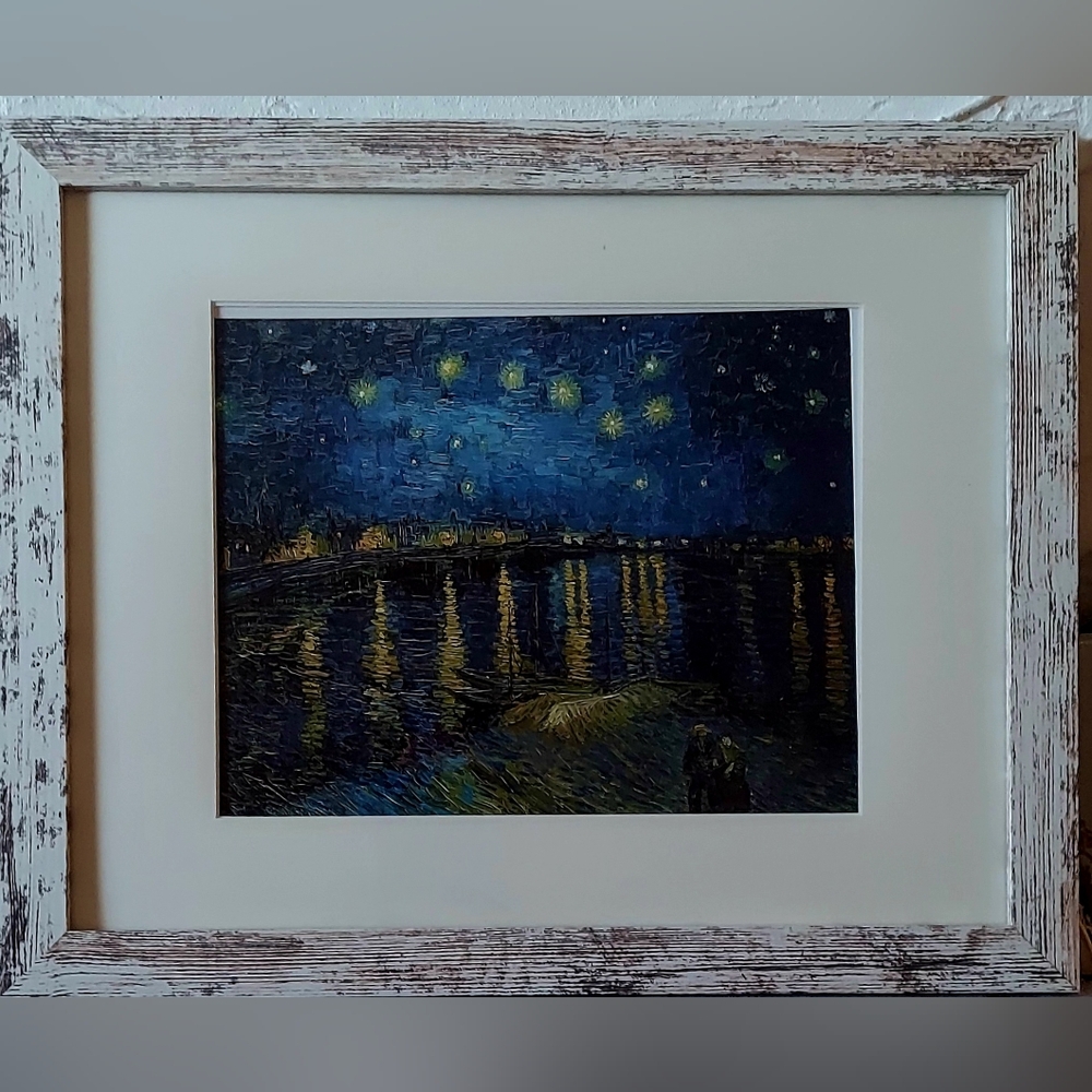 Starry Night Over the Rhône Framed Art Print & CUFF